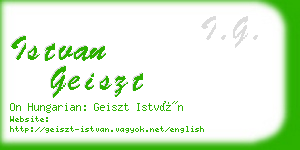 istvan geiszt business card